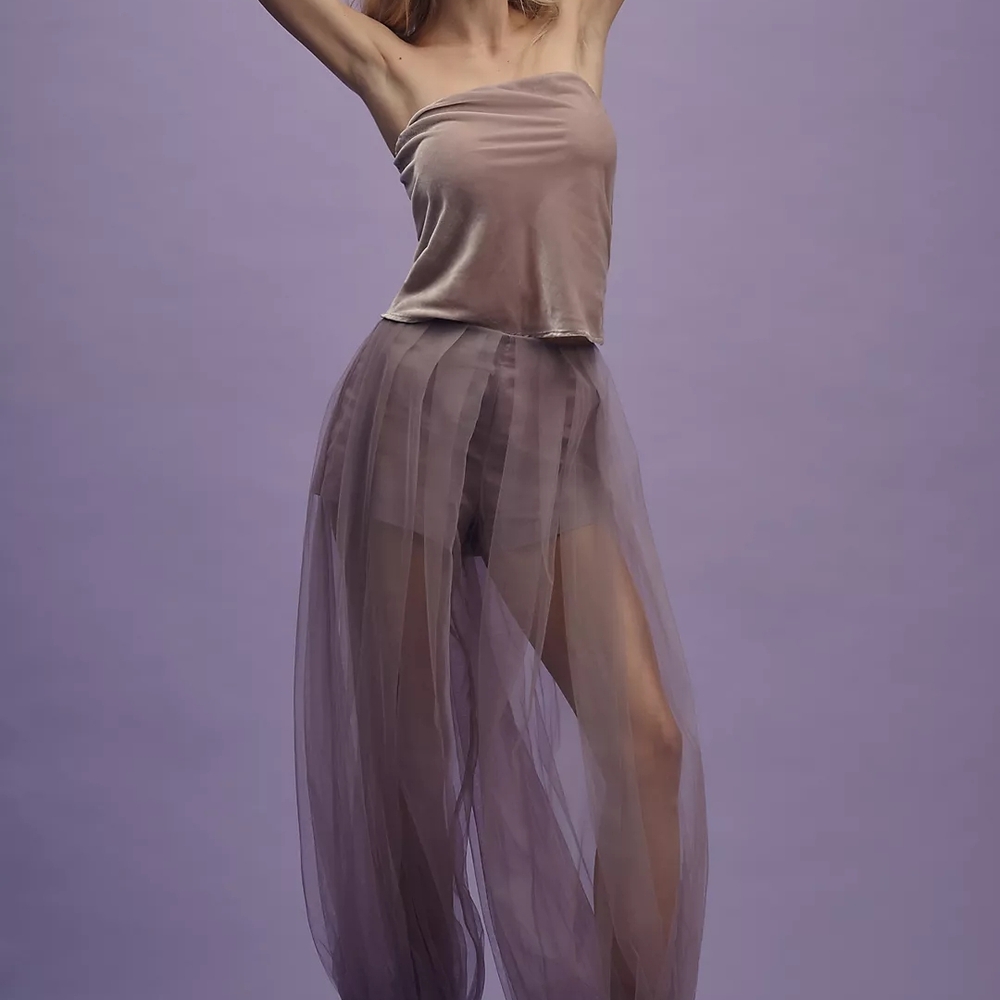 NWT By Anthropologie Tulle Balloon-Leg Pants